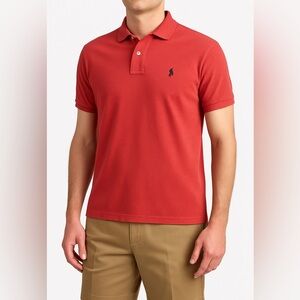 Polo Ralph Lauren The Iconic Mesh Polo Shirt Red/Pink Size XL